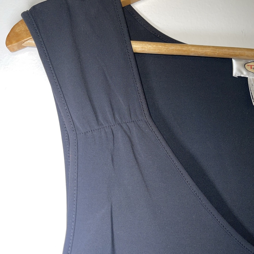 Talbots Womens XL Black V Neck Sleeveless Blouse Stretch Knit Top - Picture 3 of 7